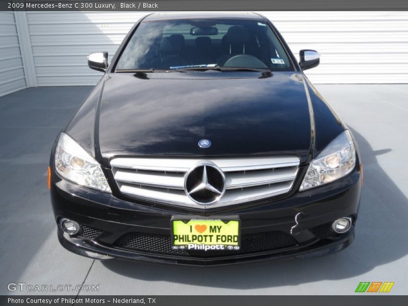 Black / Black 2009 Mercedes-Benz C 300 Luxury