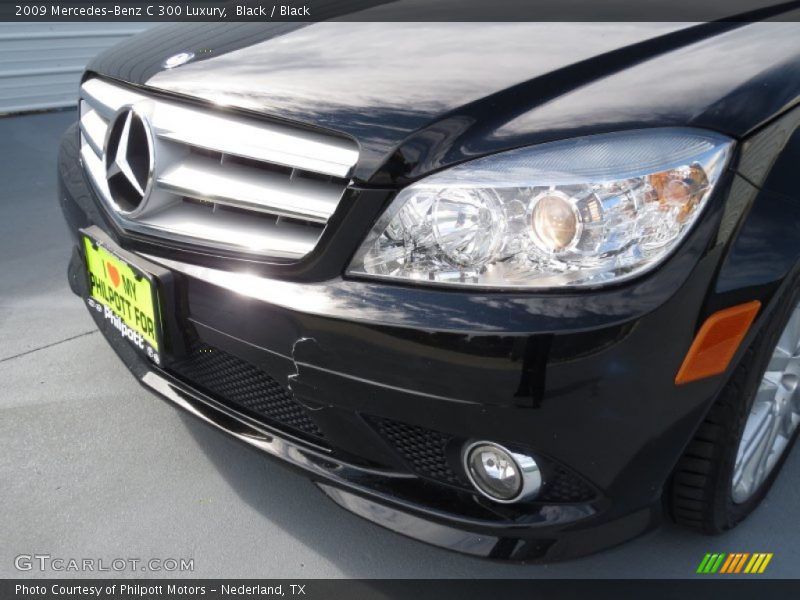 Black / Black 2009 Mercedes-Benz C 300 Luxury