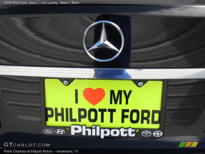 Black / Black 2009 Mercedes-Benz C 300 Luxury