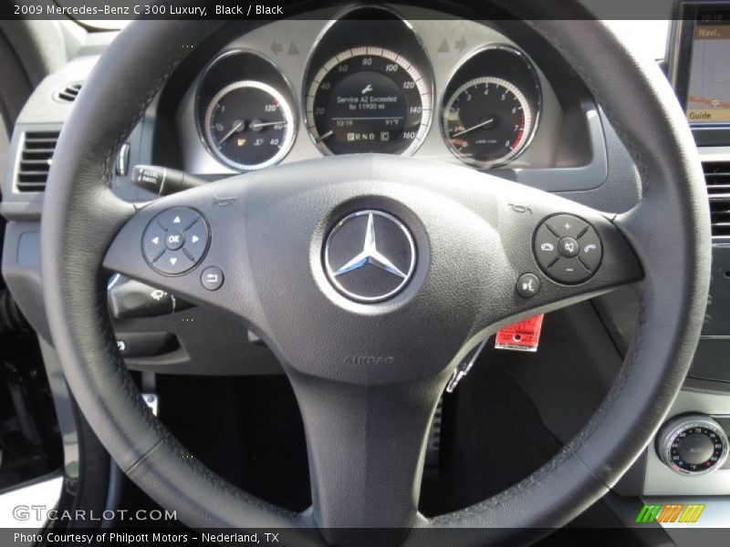 Black / Black 2009 Mercedes-Benz C 300 Luxury
