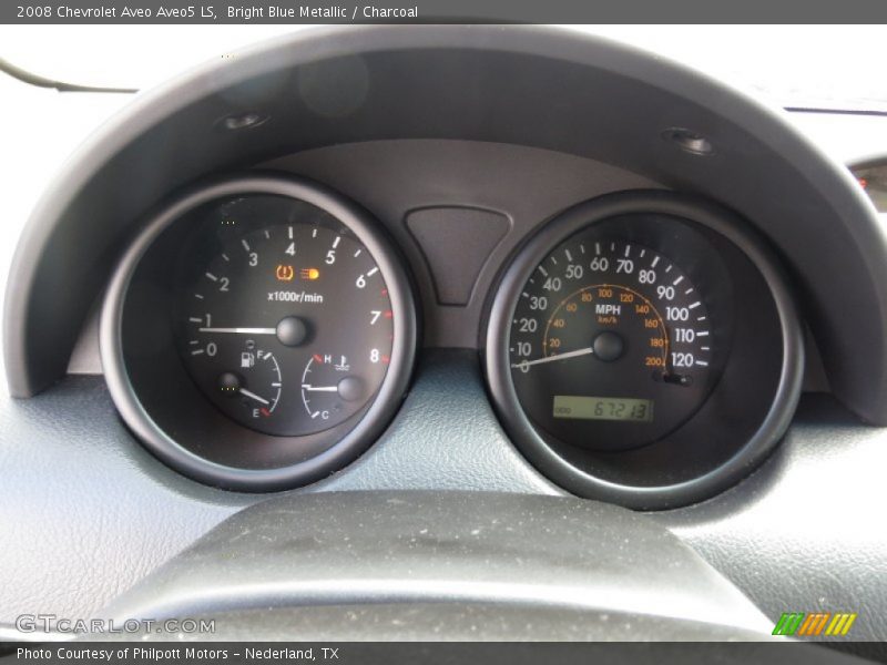 Bright Blue Metallic / Charcoal 2008 Chevrolet Aveo Aveo5 LS