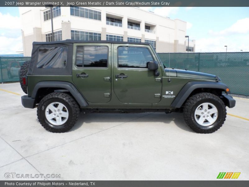 Jeep Green Metallic / Dark Slate Gray/Medium Slate Gray 2007 Jeep Wrangler Unlimited X