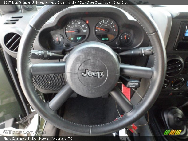 Jeep Green Metallic / Dark Slate Gray/Medium Slate Gray 2007 Jeep Wrangler Unlimited X