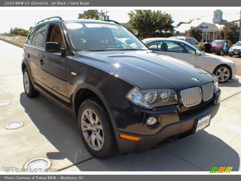 Jet Black / Sand Beige 2009 BMW X3 xDrive30i