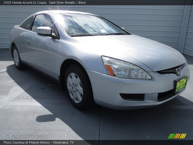 Satin Silver Metallic / Black 2003 Honda Accord LX Coupe