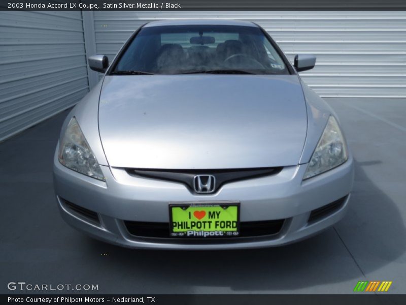 Satin Silver Metallic / Black 2003 Honda Accord LX Coupe