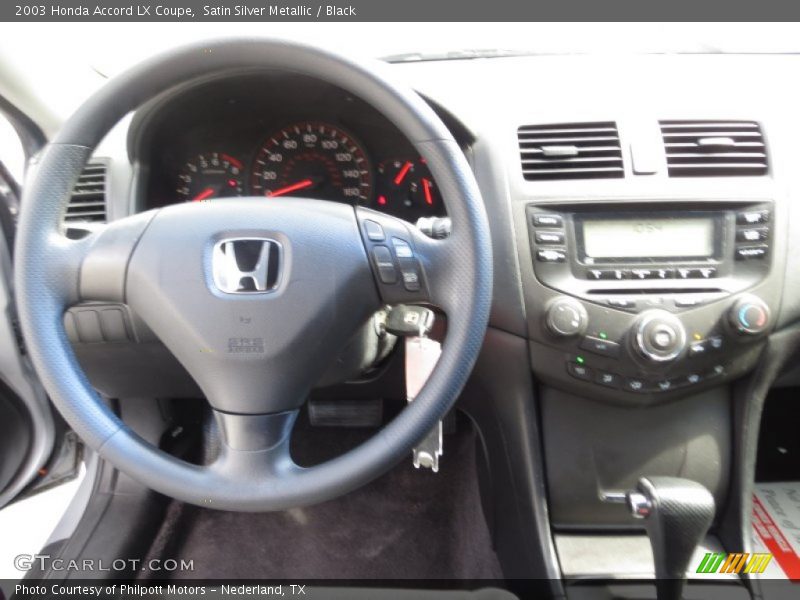 Satin Silver Metallic / Black 2003 Honda Accord LX Coupe