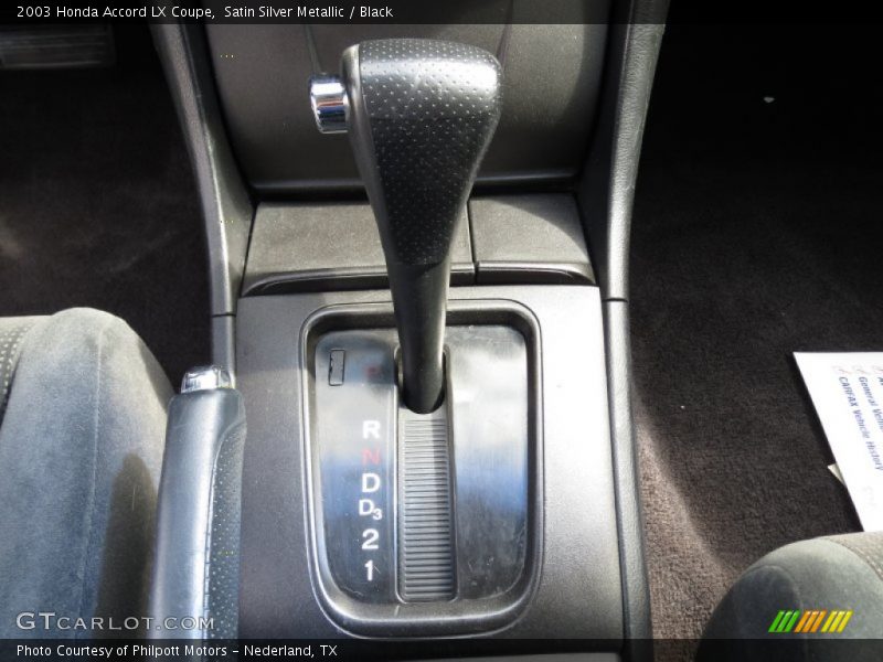 Satin Silver Metallic / Black 2003 Honda Accord LX Coupe