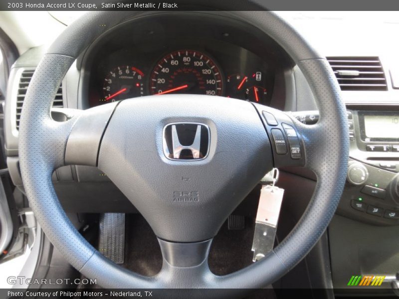 Satin Silver Metallic / Black 2003 Honda Accord LX Coupe