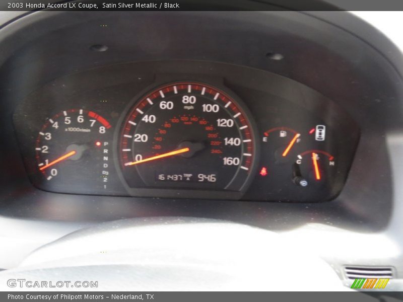 Satin Silver Metallic / Black 2003 Honda Accord LX Coupe