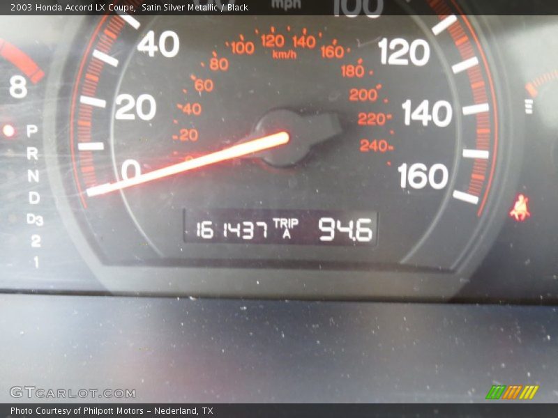 Satin Silver Metallic / Black 2003 Honda Accord LX Coupe