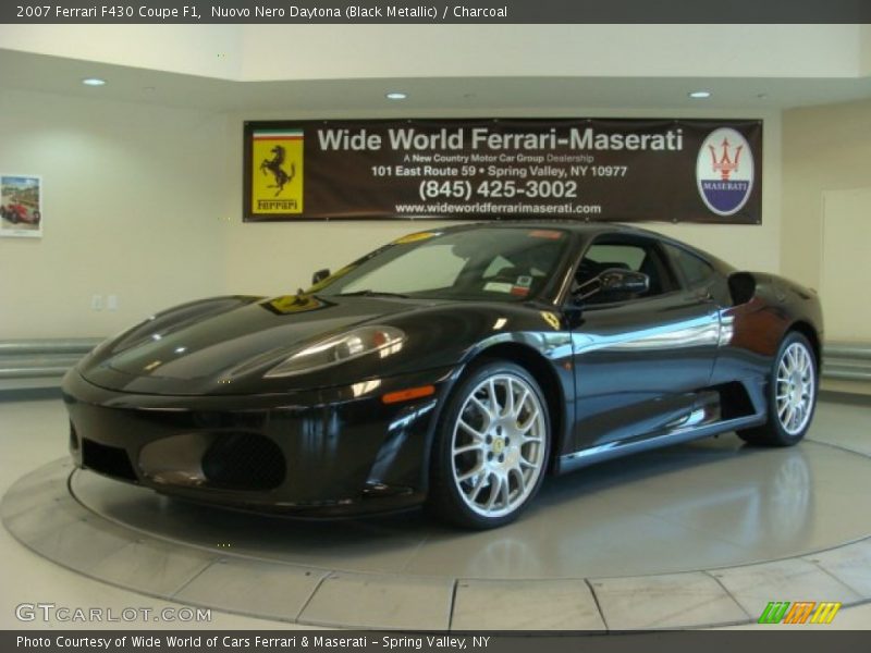 Nuovo Nero Daytona (Black Metallic) / Charcoal 2007 Ferrari F430 Coupe F1