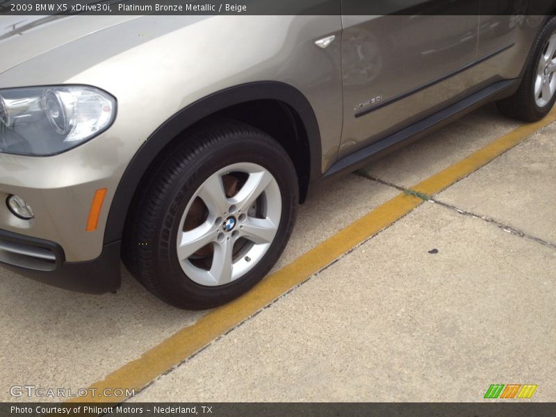Platinum Bronze Metallic / Beige 2009 BMW X5 xDrive30i