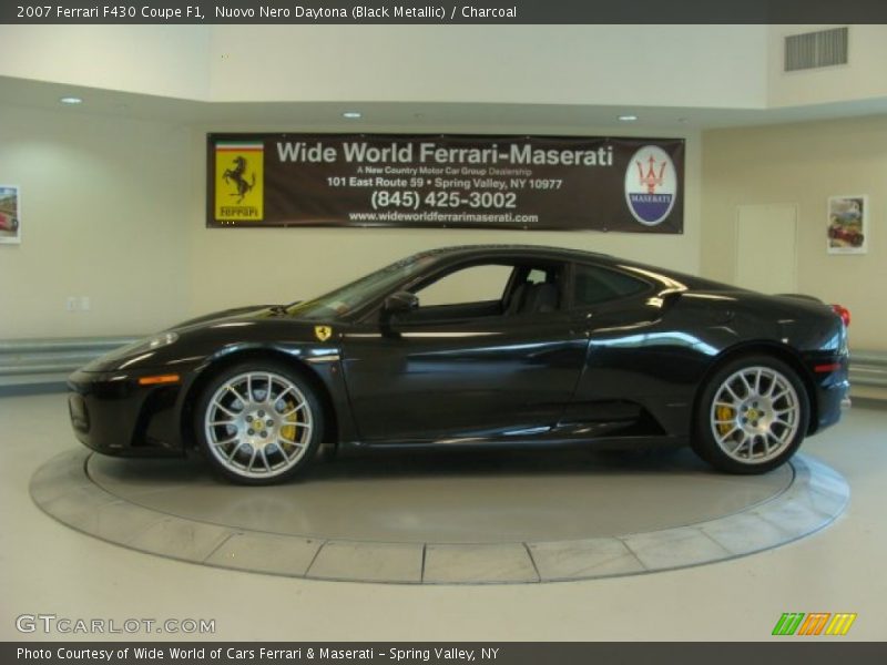 Nuovo Nero Daytona (Black Metallic) / Charcoal 2007 Ferrari F430 Coupe F1