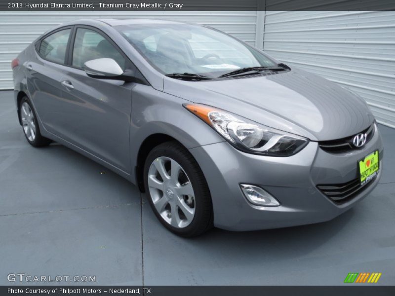 Titanium Gray Metallic / Gray 2013 Hyundai Elantra Limited