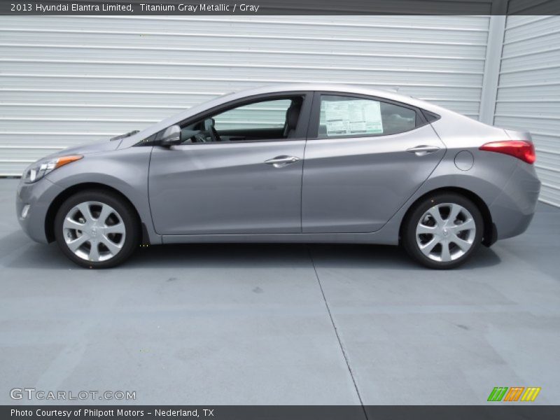 Titanium Gray Metallic / Gray 2013 Hyundai Elantra Limited