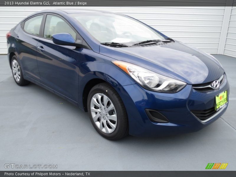 Atlantic Blue / Beige 2013 Hyundai Elantra GLS