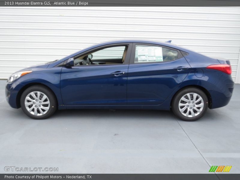 Atlantic Blue / Beige 2013 Hyundai Elantra GLS