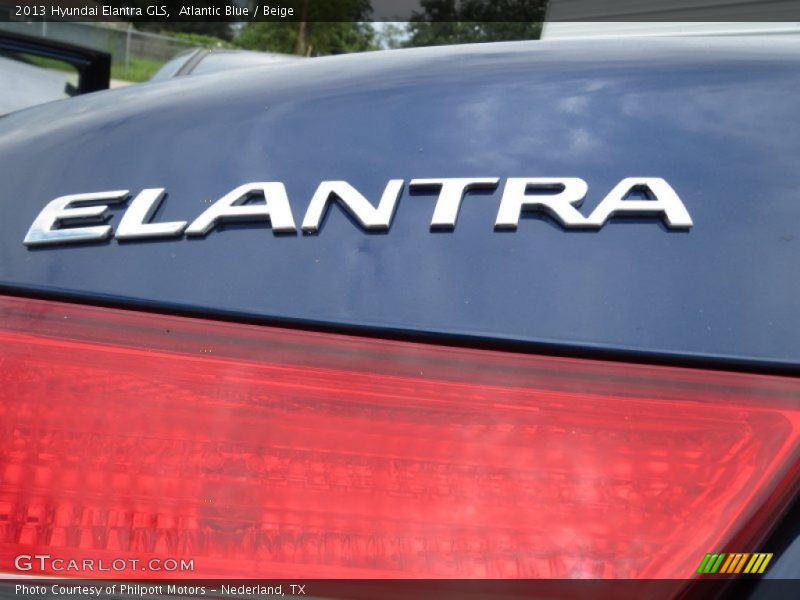 Atlantic Blue / Beige 2013 Hyundai Elantra GLS