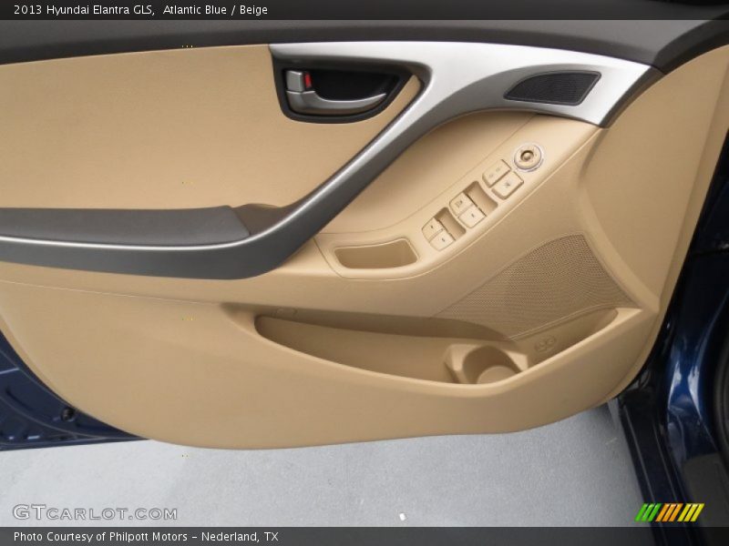Atlantic Blue / Beige 2013 Hyundai Elantra GLS