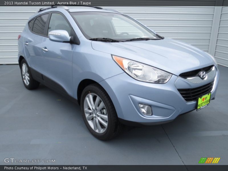 Aurora Blue / Taupe 2013 Hyundai Tucson Limited