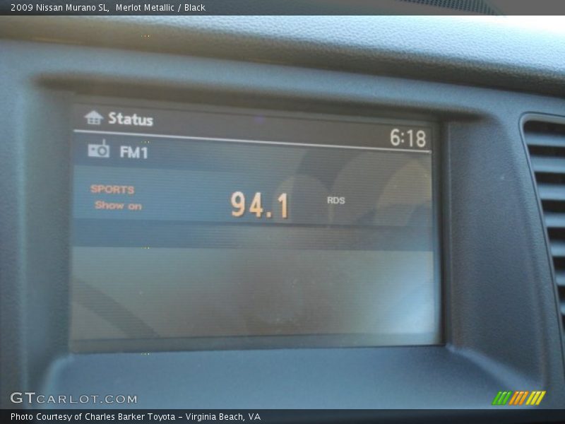 Merlot Metallic / Black 2009 Nissan Murano SL