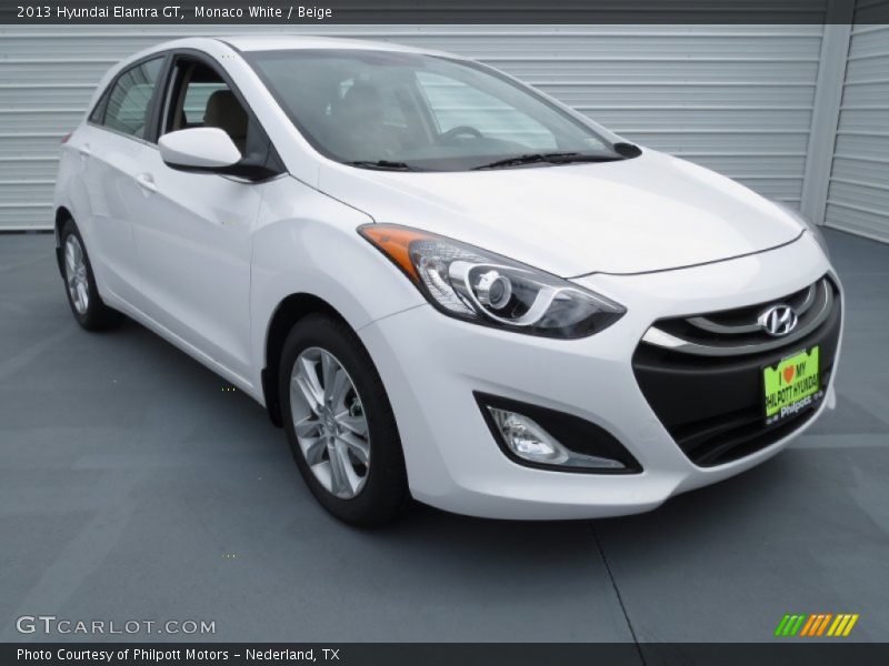 Monaco White / Beige 2013 Hyundai Elantra GT