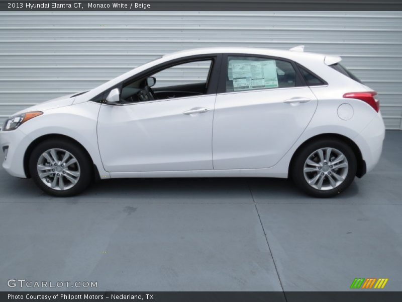 Monaco White / Beige 2013 Hyundai Elantra GT