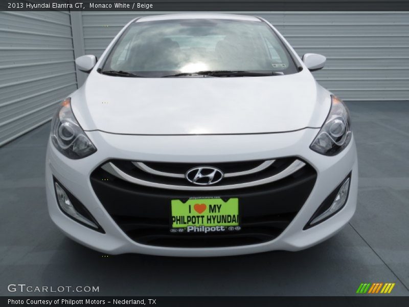 Monaco White / Beige 2013 Hyundai Elantra GT