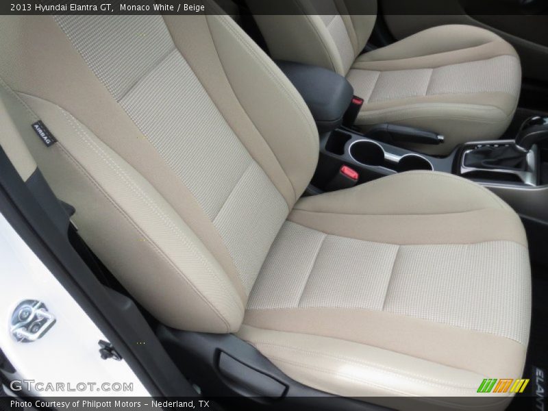 Monaco White / Beige 2013 Hyundai Elantra GT