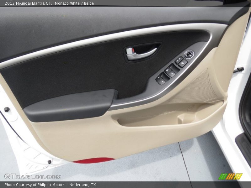 Monaco White / Beige 2013 Hyundai Elantra GT