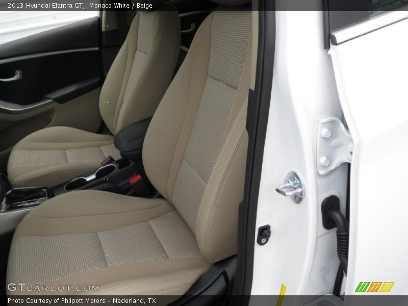 Monaco White / Beige 2013 Hyundai Elantra GT