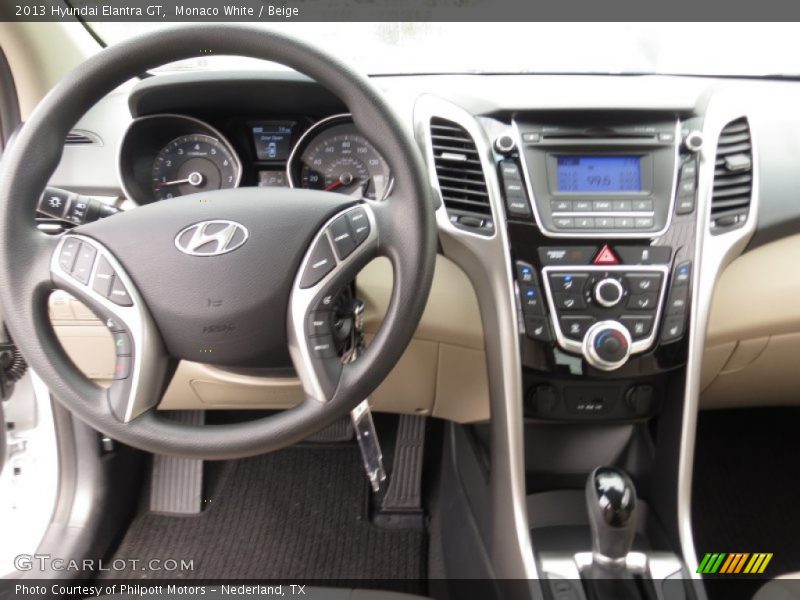 Monaco White / Beige 2013 Hyundai Elantra GT