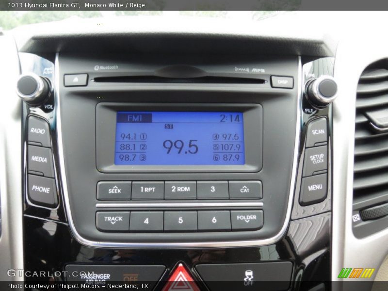 Monaco White / Beige 2013 Hyundai Elantra GT