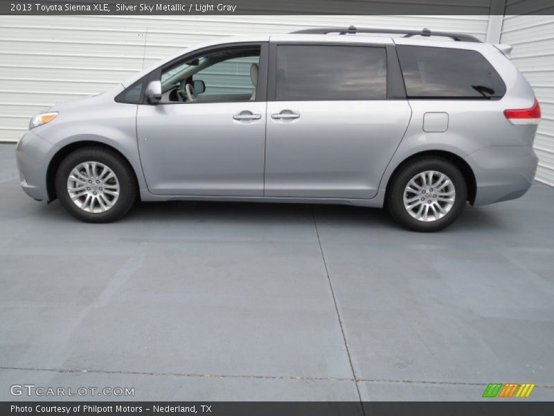 Silver Sky Metallic / Light Gray 2013 Toyota Sienna XLE