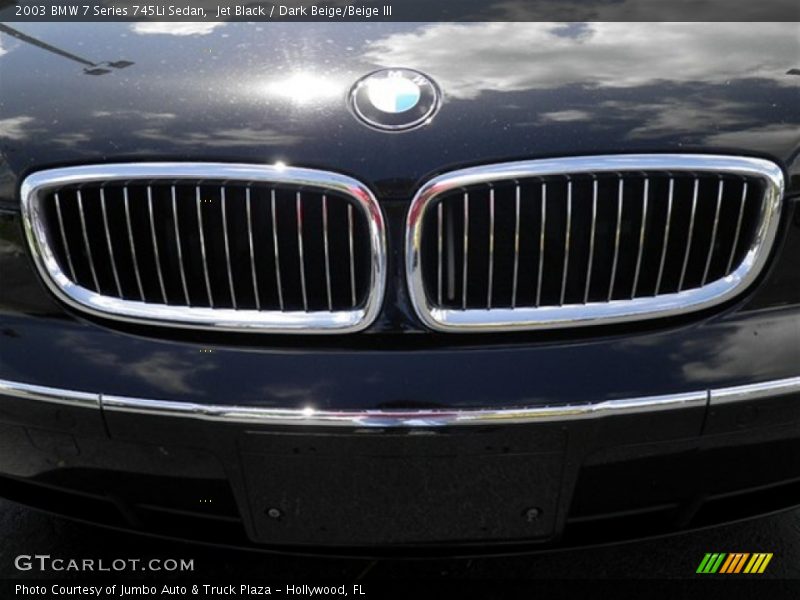 Jet Black / Dark Beige/Beige III 2003 BMW 7 Series 745Li Sedan