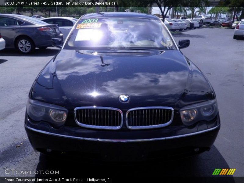 Jet Black / Dark Beige/Beige III 2003 BMW 7 Series 745Li Sedan