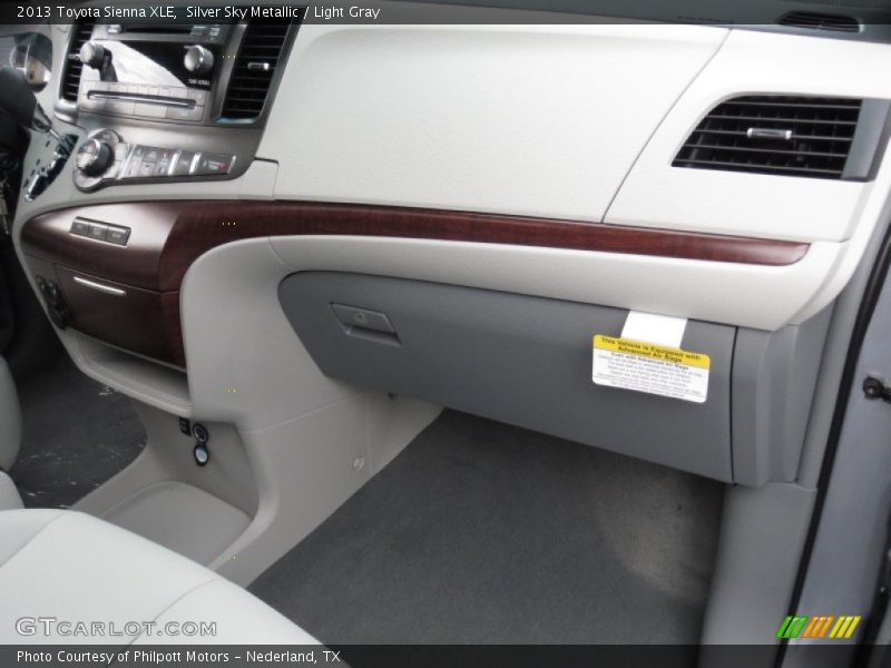 Silver Sky Metallic / Light Gray 2013 Toyota Sienna XLE