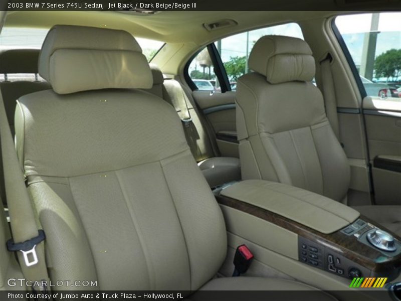 Jet Black / Dark Beige/Beige III 2003 BMW 7 Series 745Li Sedan
