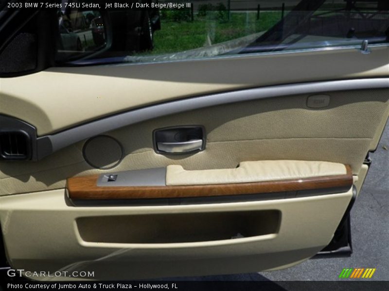 Jet Black / Dark Beige/Beige III 2003 BMW 7 Series 745Li Sedan
