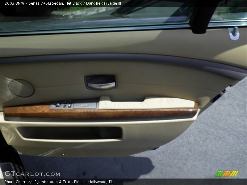Jet Black / Dark Beige/Beige III 2003 BMW 7 Series 745Li Sedan