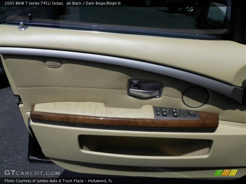 Jet Black / Dark Beige/Beige III 2003 BMW 7 Series 745Li Sedan