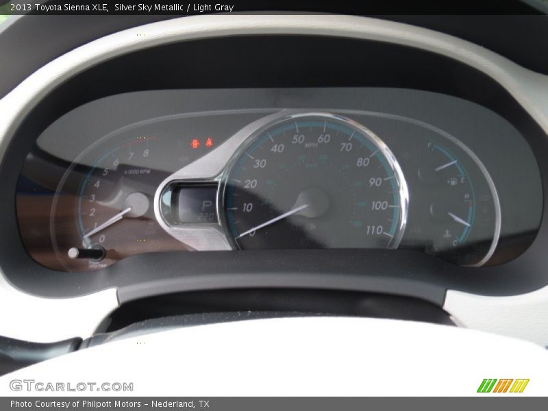 Silver Sky Metallic / Light Gray 2013 Toyota Sienna XLE