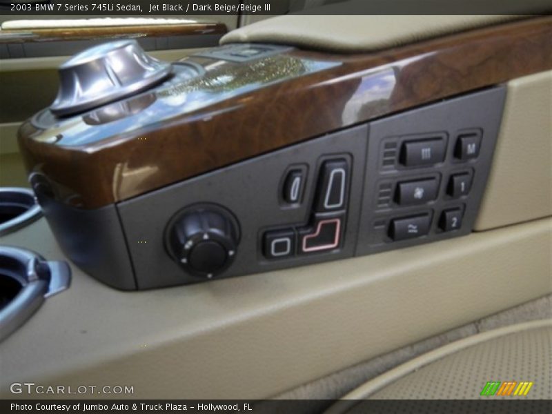 Jet Black / Dark Beige/Beige III 2003 BMW 7 Series 745Li Sedan