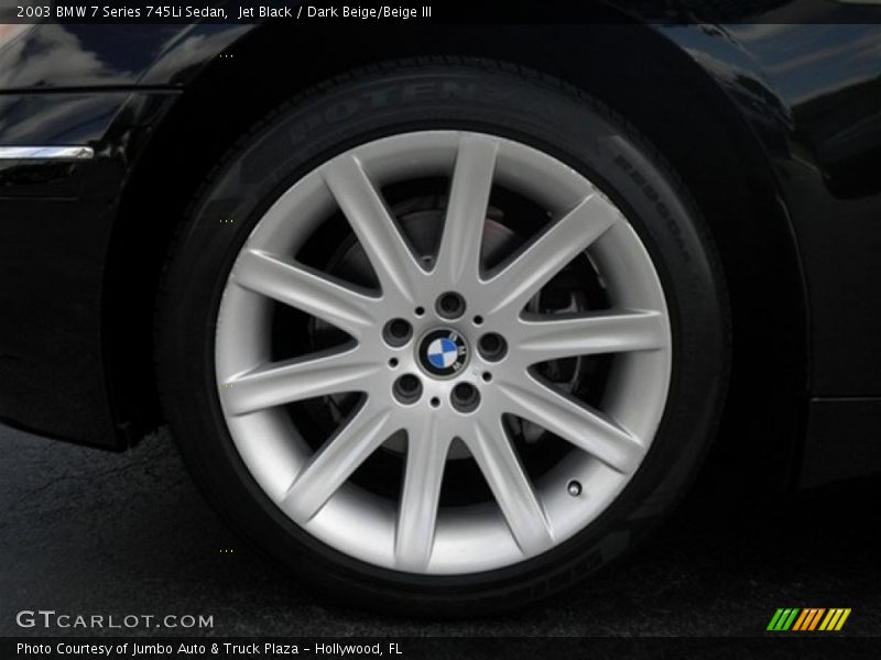 Jet Black / Dark Beige/Beige III 2003 BMW 7 Series 745Li Sedan