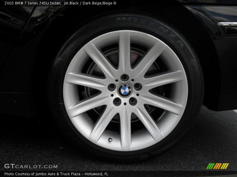 Jet Black / Dark Beige/Beige III 2003 BMW 7 Series 745Li Sedan