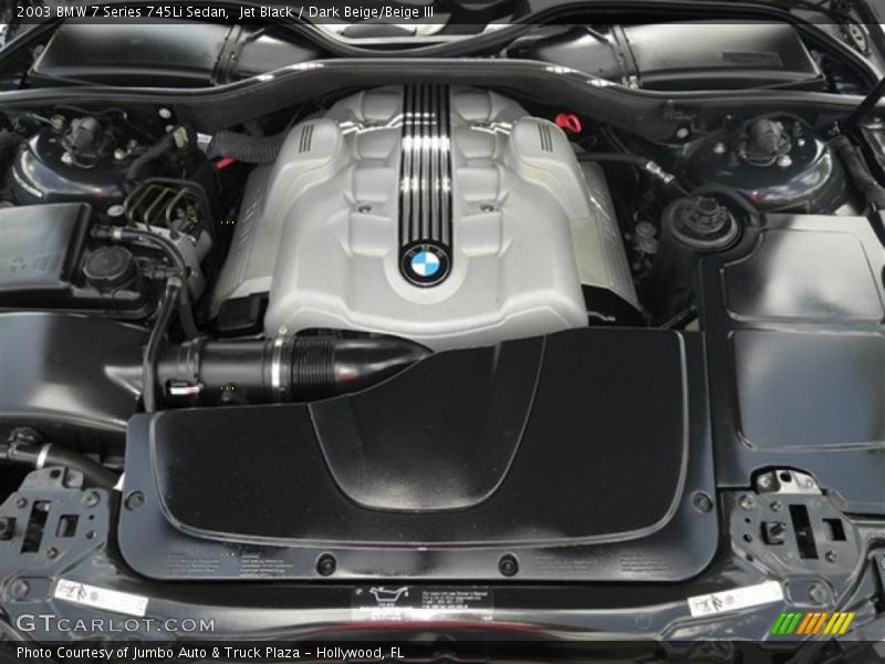 Jet Black / Dark Beige/Beige III 2003 BMW 7 Series 745Li Sedan
