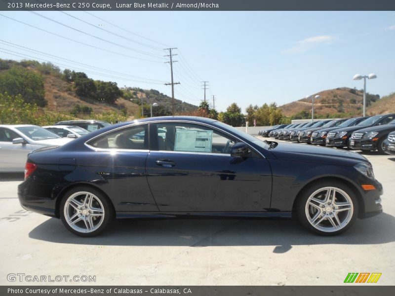 Lunar Blue Metallic / Almond/Mocha 2013 Mercedes-Benz C 250 Coupe