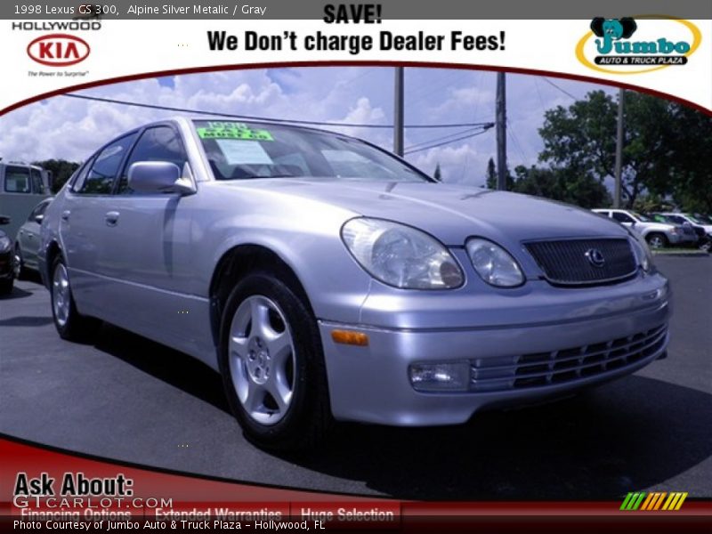 Alpine Silver Metalic / Gray 1998 Lexus GS 300