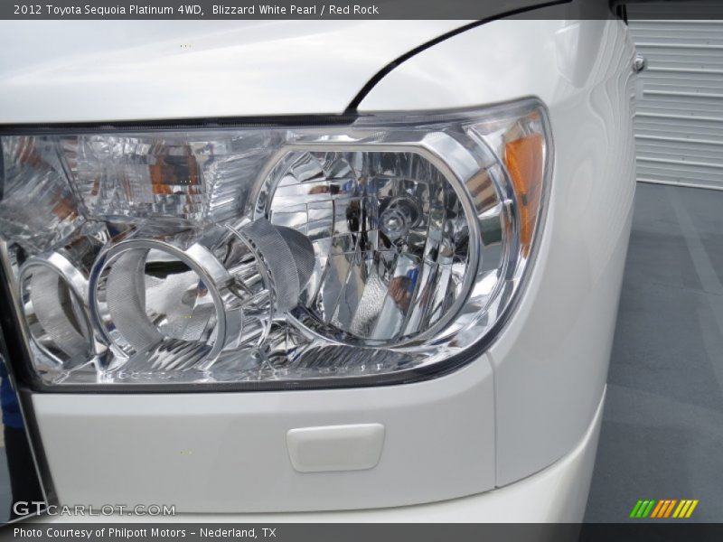 Blizzard White Pearl / Red Rock 2012 Toyota Sequoia Platinum 4WD